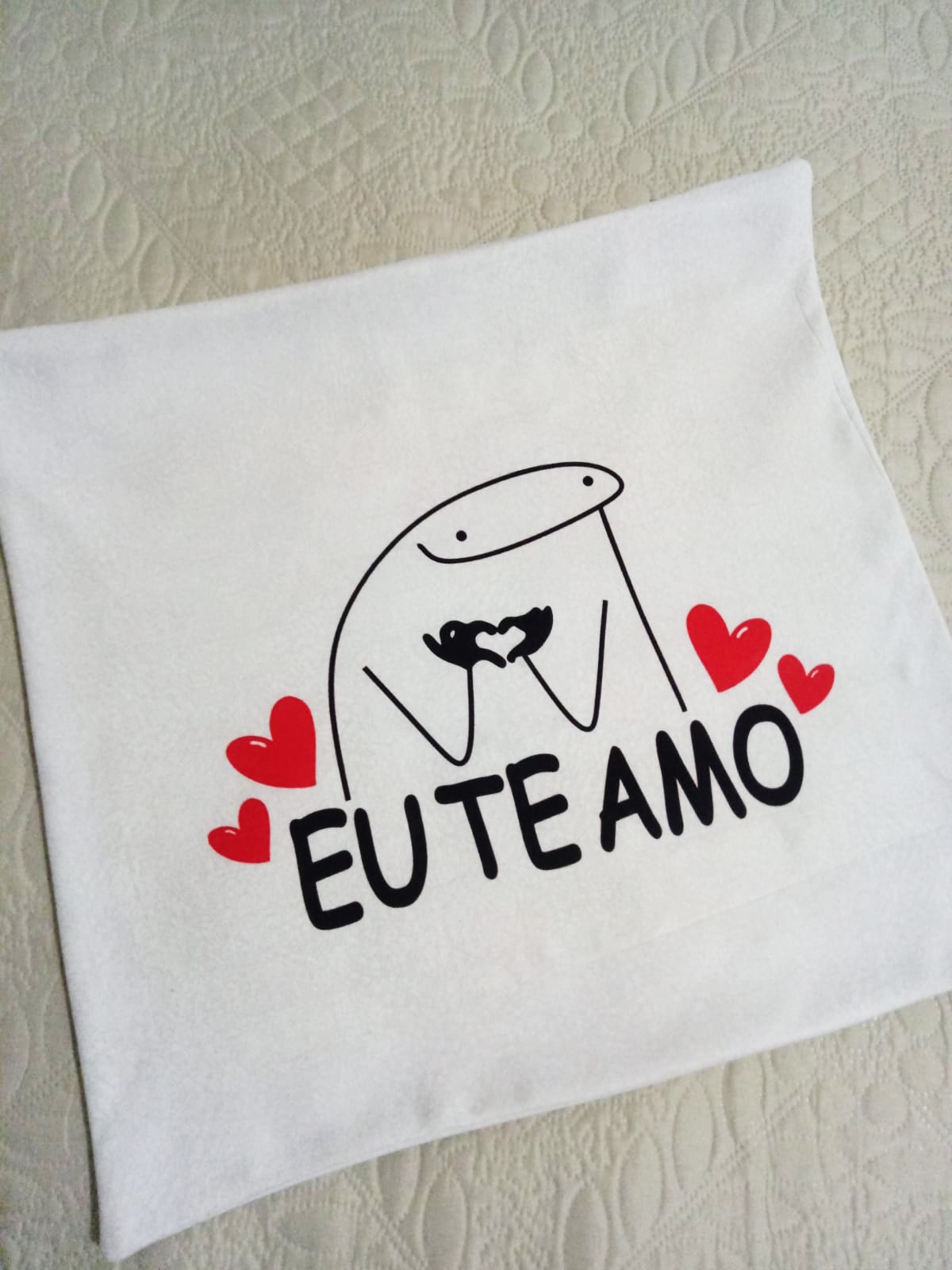 Capa de Almofada Personalizada branca