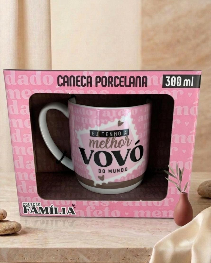 Caneca Porcelana Premium - Eu tenho a melhor vovó do mundo