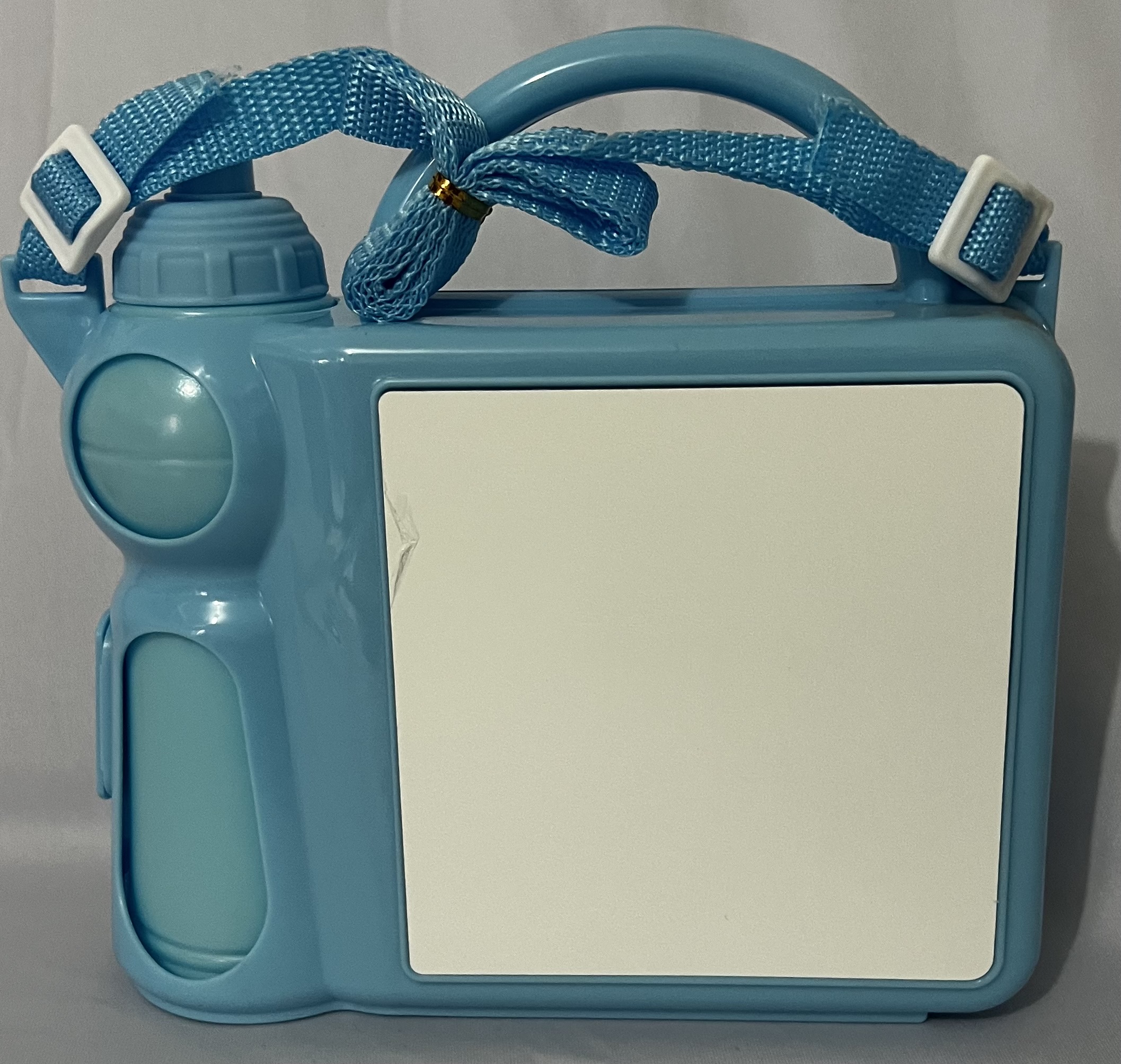 Lancheira personalizada azul com foto