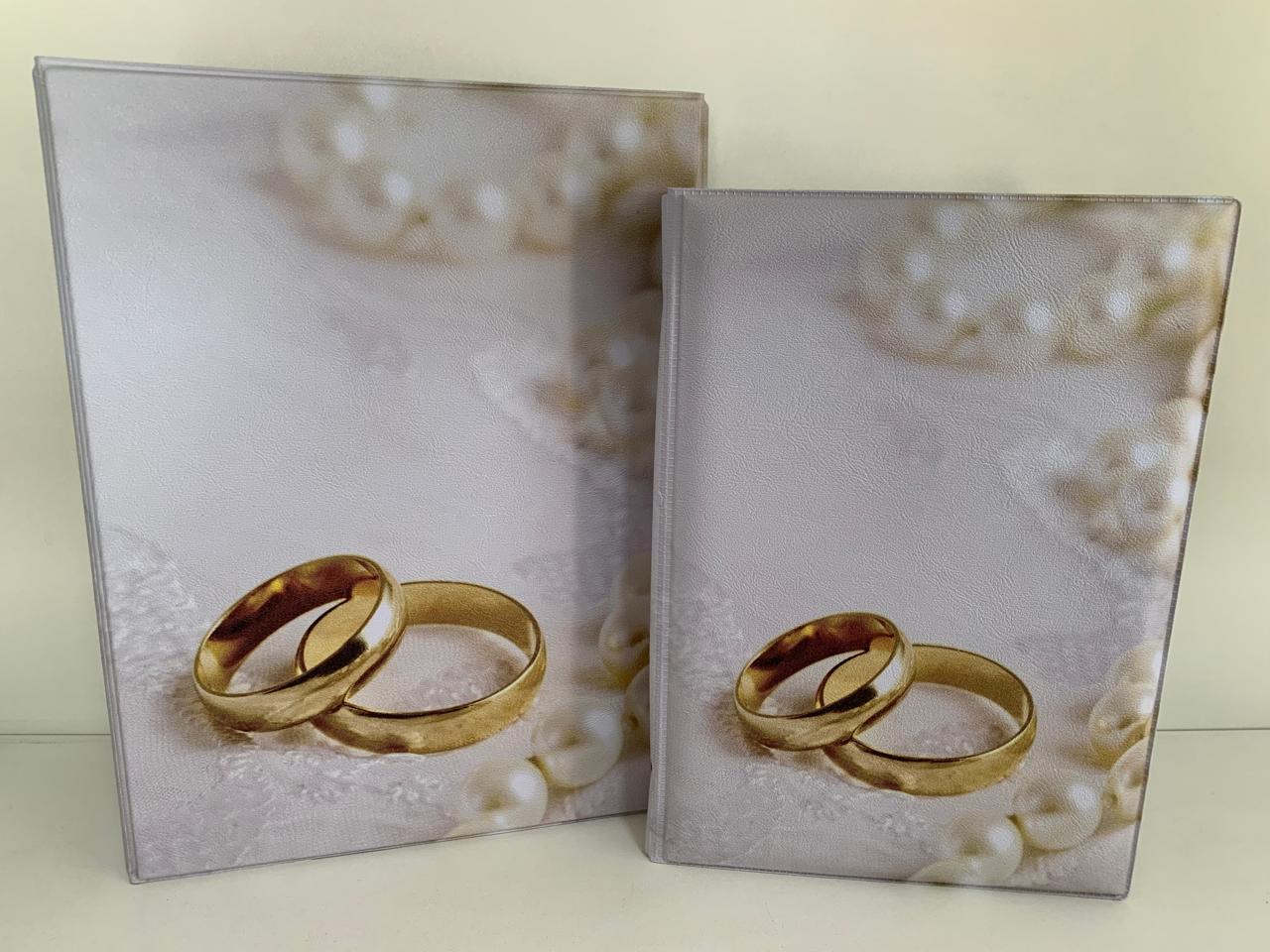Álbum de Casamento, maleta pequena para 100 fotos 15x21