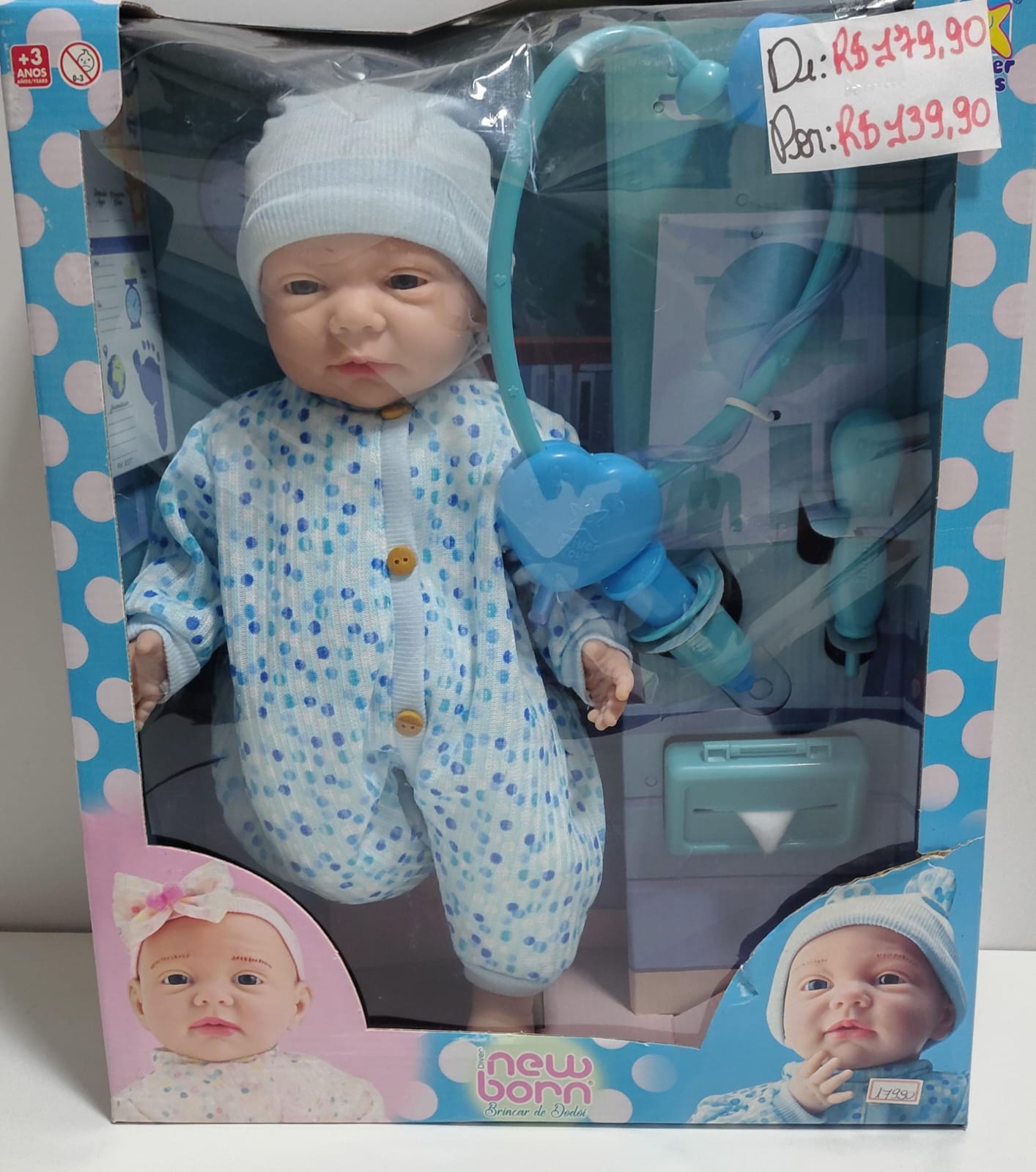 Boneco menino new born brincar de dodoi